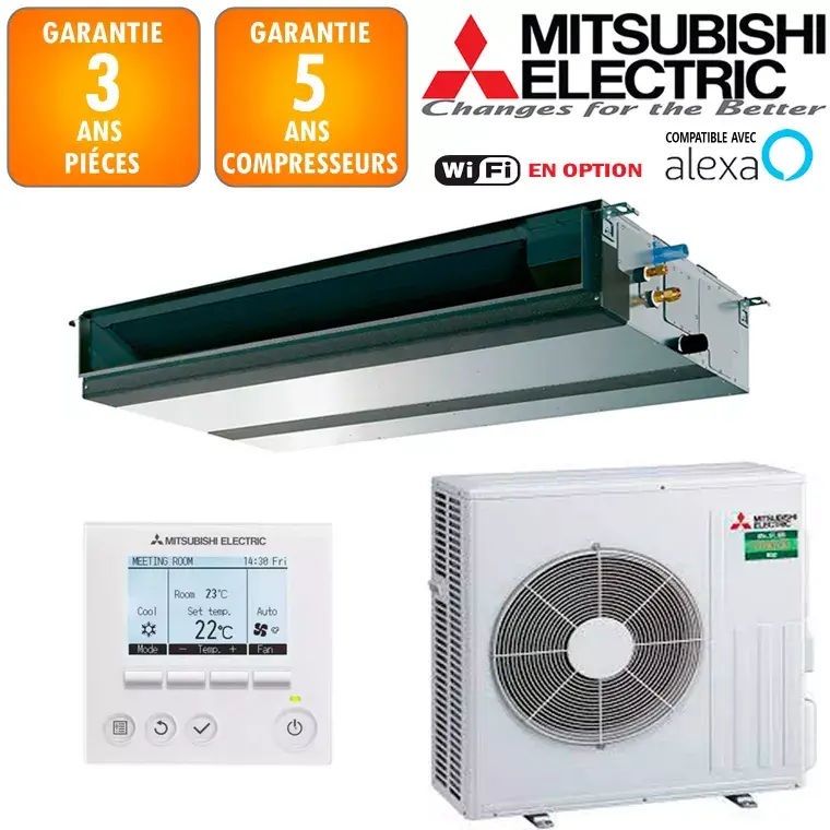 Prod climatiseur gainable mitsubishi pead m50ja